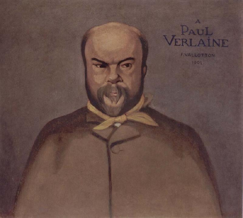 Felix Vallotton Portrait decoratif of Paul Verlaine Germany oil painting art